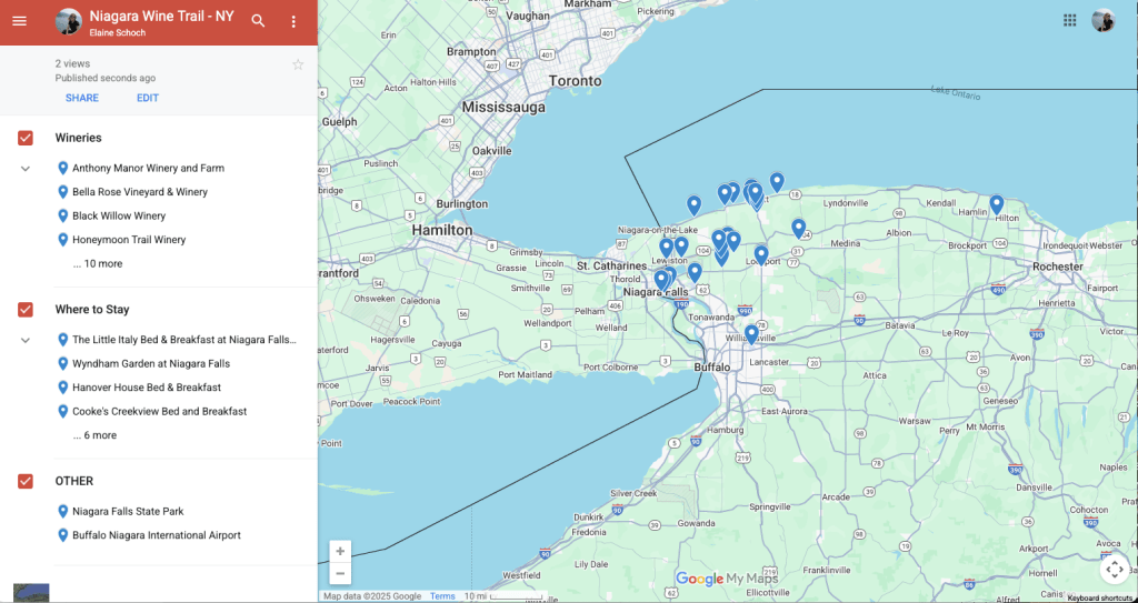 Niagara Escarpment AVA New York Map